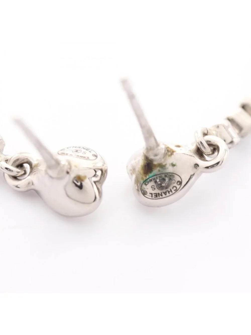 Chanel Earrings CC Logo Heart